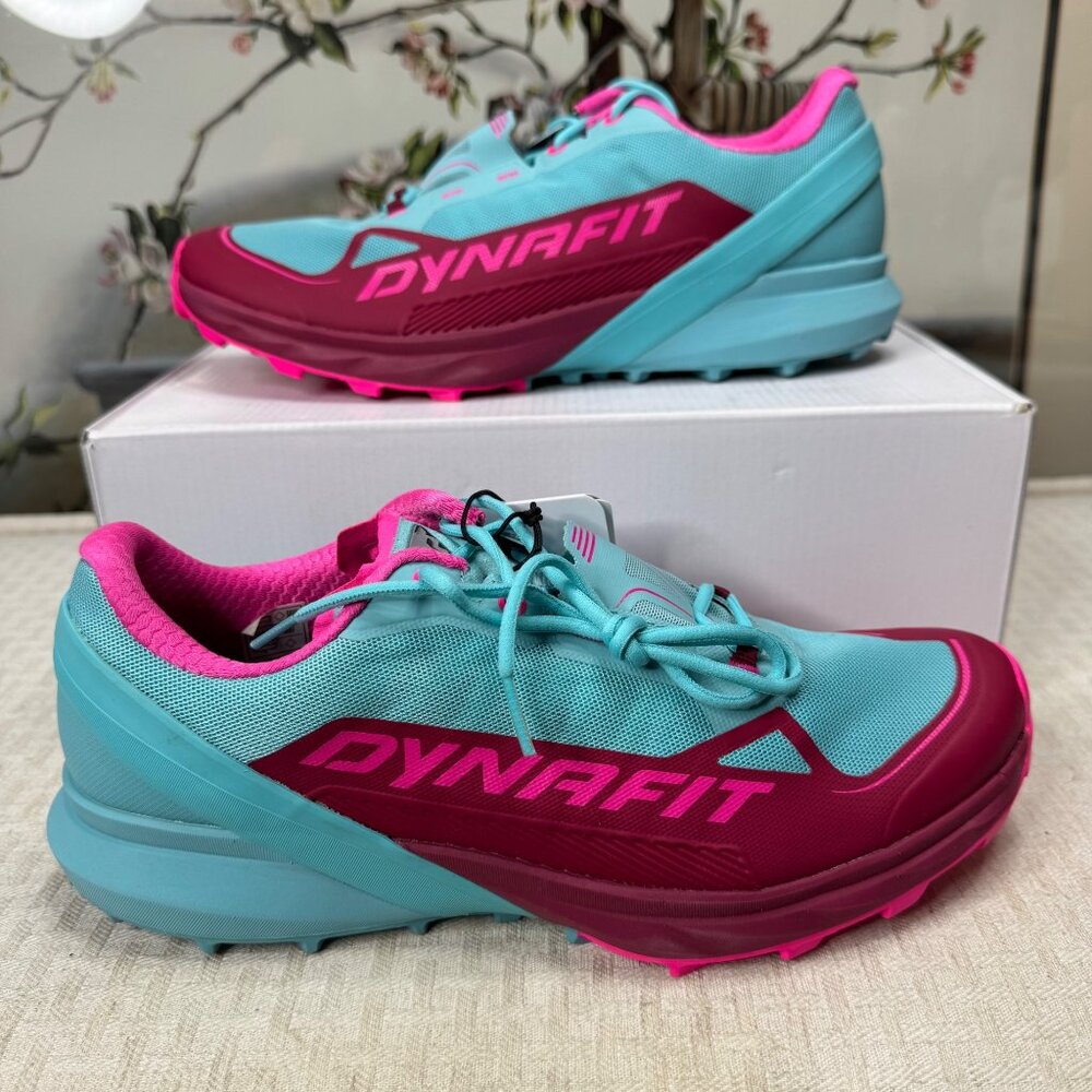 Dynafit Ultra 50 Womens Size 10.5 Pink & Blue Trail Running Shoes Vibrant Colors